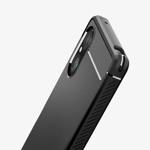 ACS02841 - Sony Xperia 1 III Case Rugged Armor in matte black showing the back